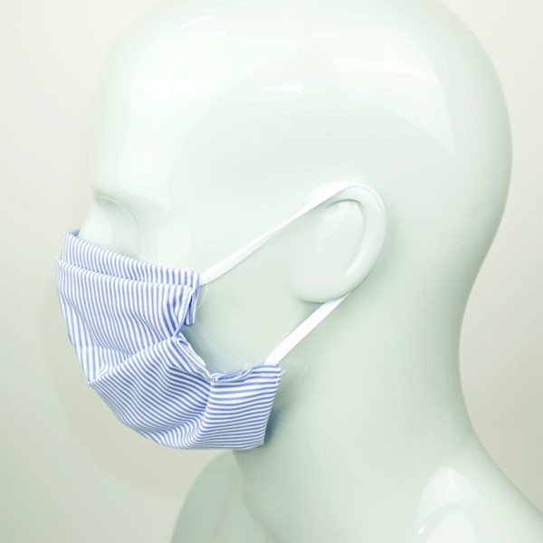 2-layer, rectangular antibacterial cotton mask with silver fibers and a special filter pocket