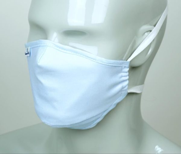 3-layer, diamond-shaped antibacterial cotton mask with silver fibers and a special filter pocket
